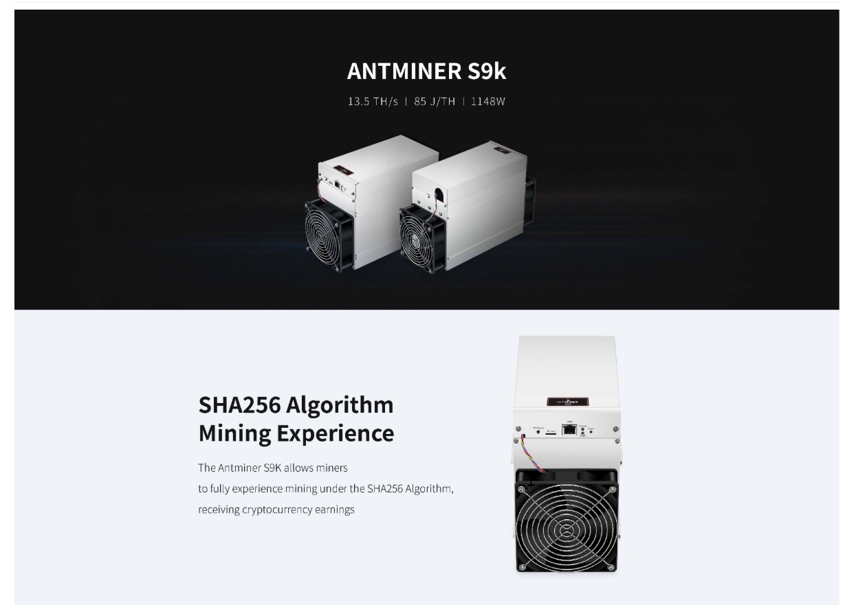 Antminer S9k 13.5TH/s