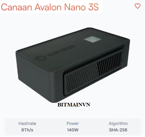 Canaan Avalon Nano 3S 6TH/s
