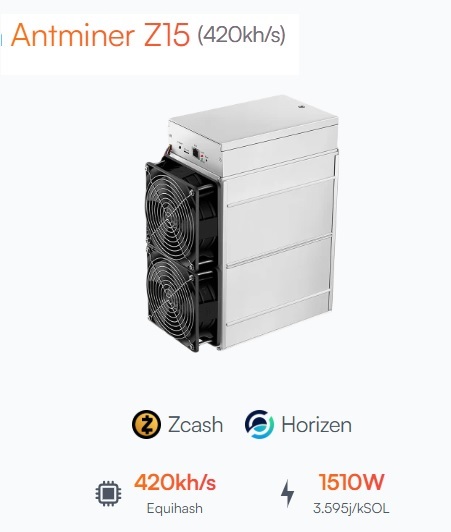  Antminer Z15 420ksol